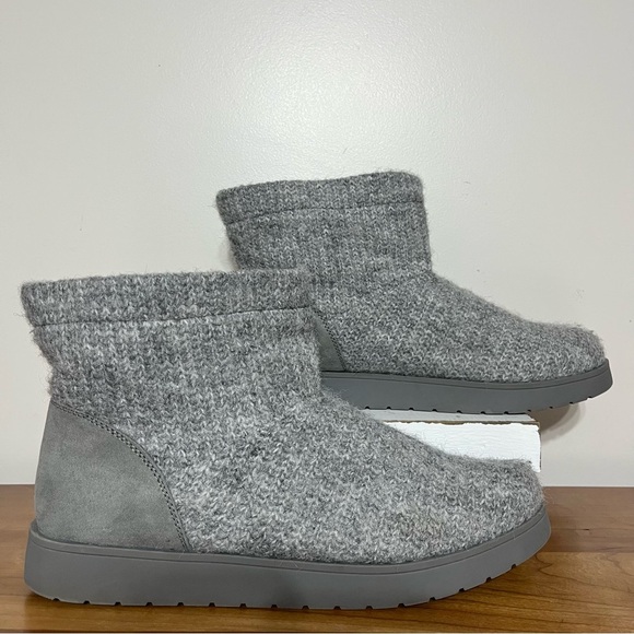 Women’s Falls Creek Gray Knit Platform Pull On Casual Wool Boots Size 11 - Picture 1 of 10